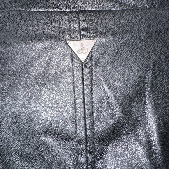 Sam Edelman Black Faux Leather Moto Jacket Women's XLarge - Picture 3 of 6